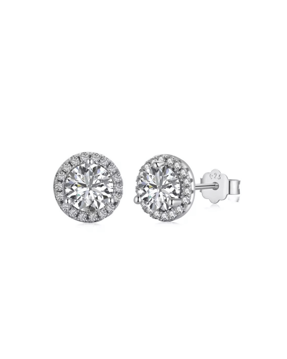 ANGELINA ROUND CUT STUDS.