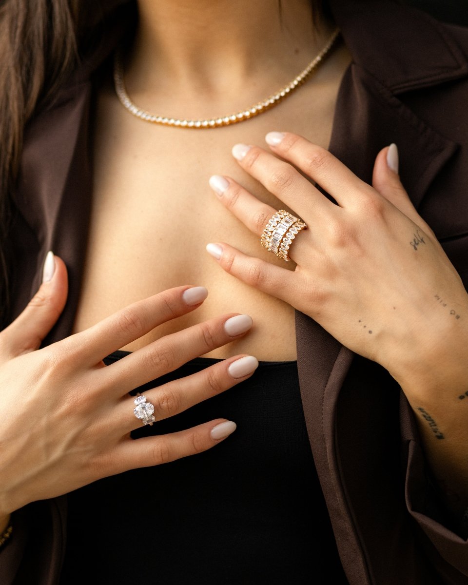 EMERALD ETERNITY RING | GOLD - LUCKY13